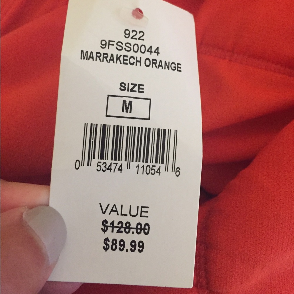 Orange One Piece Bathing Suit - Picture 3 of 4